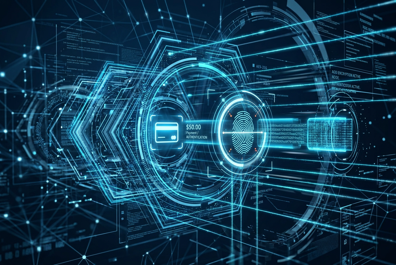 Architektura zabezpečení plateb Paysafecard s biometrickým zámkem