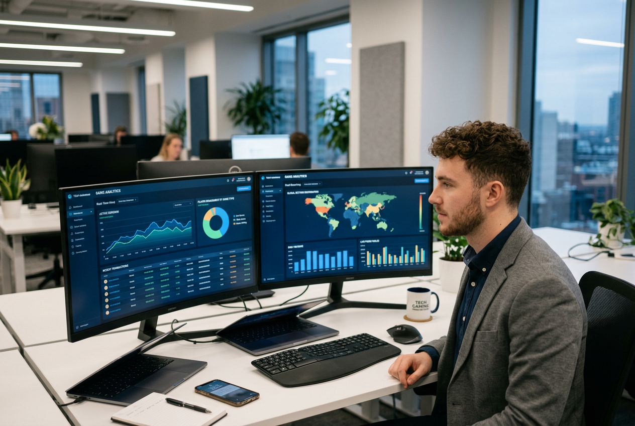 Moderní digitální rozhraní online kasina s analytickými grafy a daty